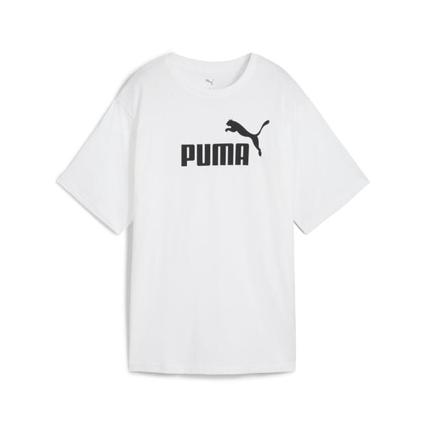 Damska luźna koszulka Essentials z logo No.1 PUMA. Białe bluzki damskie Puma, s, z gumy, bez kołnierzyka, bez ramiączek. W wyprzedaży za 74.00 zł.