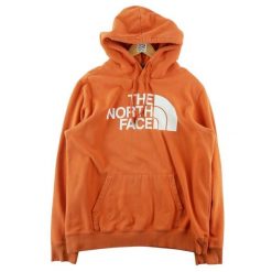 Second life - The North Face bluza męska z kapturem pomarańczowa - Stan dobry. Brązowe bluzy z kapturem męskie The North Face, l, z materiału. Za 106.46 zł.