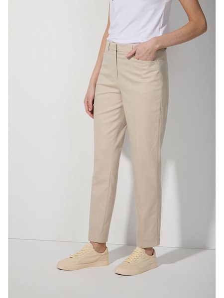 More & More Spodnie w kolorze beżowym rozmiar: 42. Brązowe spodnie materiałowe damskie MORE & MORE, bez wzorów, z materiału. Za 143.90 zł.