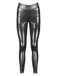 Adidas Legginsy sportowe "ASMC" w kolorze srebrno-czarnym rozmiar: S. Czarne legginsy damskie Adidas, s, bez wzorów, z materiału, outdoorowe. Za 193.24 zł.