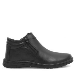 Botki Go Soft. Czarne buty zimowe męskie GO SOFT, bez zapięcia. Za 259.99 zł.