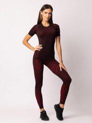 Spaio Koszulka termiczna "Rapid" w kolorze bordowym rozmiar: S. Czerwone bluzki sportowe damskie Spaio, s, bez wzorów, z materiału, bez ramiączek. Za 143.90 zł.