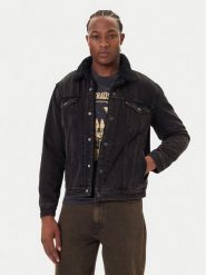 Levi's® Kurtka jeansowa Type III Sherpa 16365-0291 Czarny Regular Fit. Czarne kurtki męskie m, bez wzorów, z bawełny, bez kaptura. Za 639.99 zł.