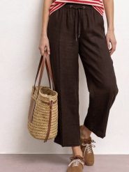 Street One Lniane spodnie Kobiety len (100%) brązowy, 40-26. Brązowe spodnie materiałowe damskie Street One, bez wzorów, ze lnu, eleganckie. Za 279.95 zł.