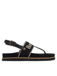 Barbour Sandały Lumley LFO0802BK72 Czarny. Czarne sandały damskie Barbour, bez wzorów, z materiału, bez obcasa, na płaskiej podeszwie. Za 659.99 zł.