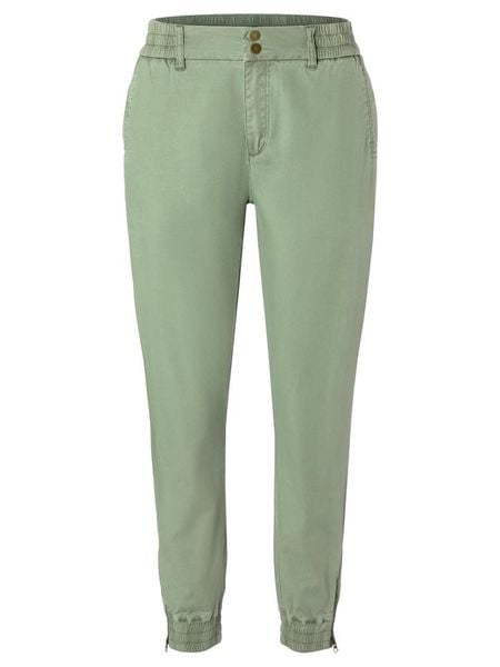 Timezone Spodnie "Amber" w kolorze jasnozielonym rozmiar: W26. Zielone spodnie materiałowe damskie Timezone, bez wzorów, z materiału. Za 165.99 zł.