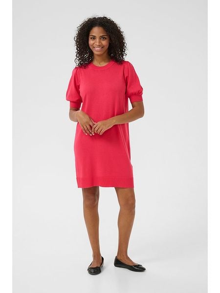 Kaffe Sukienka w kolorze czerwonym rozmiar: XS. Czerwone sukienki damskie Kaffe, na co dzień, xs, bez wzorów, bez kołnierzyka, bez ramiączek, mini, proste. Za 82.83 zł.