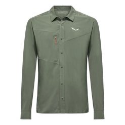Koszula z długim rękawem Salewa Puez. Zielone koszule męskie Salewa, xl, bez wzorów, z syntetyku, bez kołnierzyka, bez ramiączek. Za 406.50 zł.