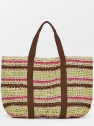 Becksöndergaard Shopper bag "Papel Berta" ze wzorem - 44 x 40 cm rozmiar: onesize. Shopper bag damskie Becksöndergaard, bez wzorów, z materiału, na ramię, bez dodatków. Za 167.28 zł.