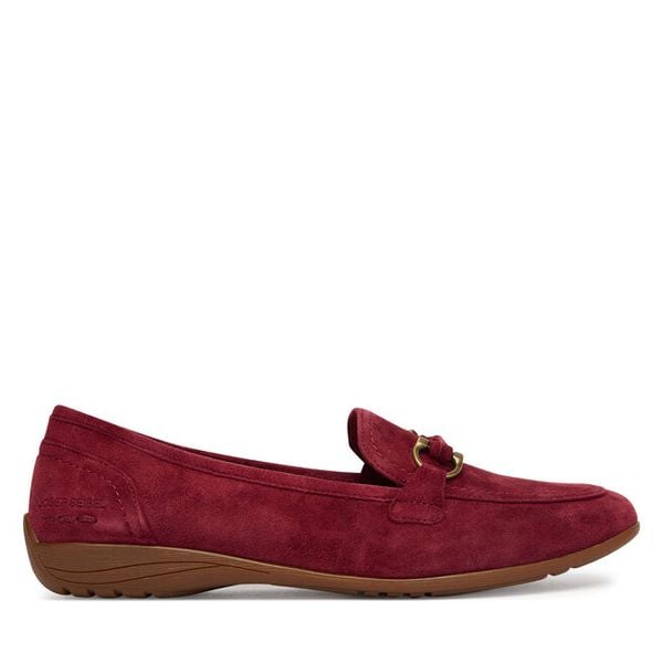 Półbuty Josef Seibel. Czerwone półbuty damskie Josef Seibel, bez wzorów, bez obcasa, na płaskiej podeszwie. Za 439.99 zł.