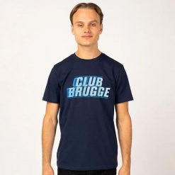 Club Brugge T-Shirt męski - niebieski. Niebieskie t-shirty męskie CLUB BRUGGE KV, m, bez wzorów, z bawełny, bez kołnierzyka. Za 99.99 zł.