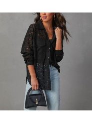 Milan Kiss Koszula w kolorze czarnym rozmiar: S. Czarne koszule damskie Milan Kiss, s, bez wzorów, z koronki, bez kołnierzyka, bez ramiączek. Za 130.99 zł.