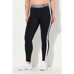 Damskie Legginsy paski kieszenie wysoki stan elastyczny pas. Czarne legginsy damskie Ulla Popken, plus size, bez wzorów, z elastanu. Za 244.99 zł.