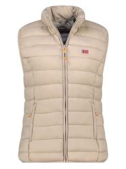 Geographical Norway Kamizelka pikowana "Vatikolor" w kolorze beżowym rozmiar: XXL. Brązowe kamizelki damskie Geographical Norway, xxl. Za 114.17 zł.