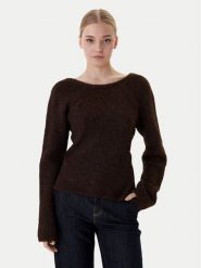 ONLY Sweter Zaggie 15376349 Brązowy Regular Fit. Brązowe swetry klasyczne damskie Only, xs, z syntetyku, bez kołnierzyka. Za 159.99 zł.