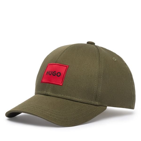 Czapka z daszkiem HUGO. Zielone czapki męskie Hugo, bez wzorów. Za 199.99 zł.