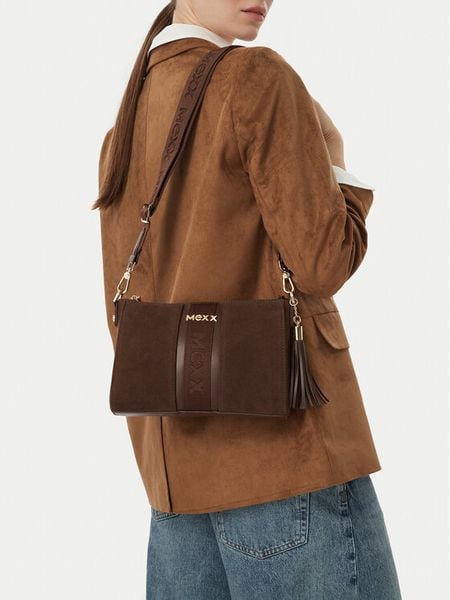 MEXX Torebka CEO-MEXX-S-016-10 Brązowy. Brązowe listonoszki damskie Mexx, bez wzorów, ze skóry, bez dodatków. Za 199.99 zł.