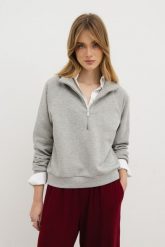 BLUZA VIKI SZARY MELANŻ L - Flawless. Szare bluzy bez kaptura damskie Flawless, l, z bawełny. Za 349.00 zł.