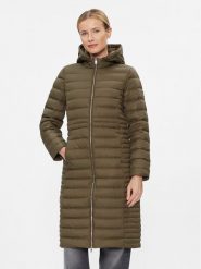 Tommy Hilfiger Płaszcz zimowy Feminine WW0WW39861 Khaki Regular Fit. Brązowe kurtki damskie Tommy Hilfiger, na zimę, s, bez wzorów, z syntetyku. Za 879.99 zł.