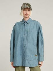 G-Star Koszula dżinsowa w kolorze błękitnym rozmiar: XL. Niebieskie koszule damskie G-Star, xl, bez wzorów, z bawełny, retro, bez kołnierzyka, bez ramiączek. Za 275.40 zł.