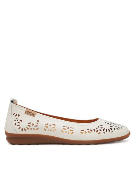 Pikolinos Baleriny W4C-4927 Biały. Białe baleriny damskie Pikolinos, bez wzorów, ze skóry, bez obcasa. Za 459.99 zł.