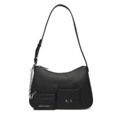 Torebka Armani Exchange. Czarne torebki klasyczne damskie Armani Exchange, bez wzorów, bez dodatków. Za 589.99 zł.