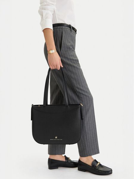 Beverly Hills Polo Club Torebka CWB-BHPC-C-005-07 Czarny. Czarne torebki klasyczne damskie Beverly Hills Polo Club, bez wzorów, z materiału, bez dodatków. Za 219.99 zł.