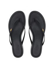LAUREN RALPH LAUREN Japonki Raquel 802953931001 Czarny. Czarne klapki damskie Lauren Ralph Lauren, bez wzorów, ze skóry, bez obcasa. Za 269.99 zł.