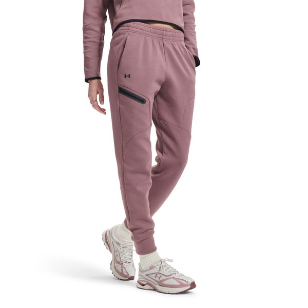 Spodnie treningowe Under Armour dla kobiet Unstoppable Flc Jogger 1379846. Brązowe spodnie sportowe damskie Under Armour, l, z bawełny, na fitness i siłownię. Za 429.37 zł.