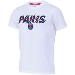 Koszulka męska PSG. Białe t-shirty sportowe męskie PSG, m, bez ramiączek, do piłki nożnej. Za 110.81 zł.
