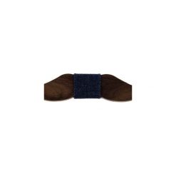 Mucha męska wąs drewniana EM Men's Accessories. Brązowe krawaty i muchy męskie Em men's accessories, bez wzorów, z materiału, wizytowe. Za 129.99 zł.