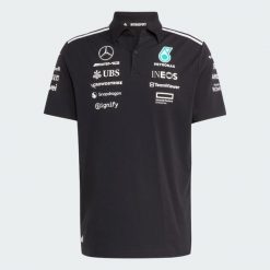 KOSZULKA MERCEDES - AMG PETRONAS FORMULA ONE TEAM POLO. Białe koszulki polo męskie Adidas, s, bez wzorów, z bawełny, bez ramiączek. Za 439.00 zł.