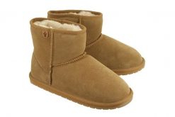 EMU AUSTRALIA K10103 Wallaby Mini chestnut, botki dziecięce, rozmiary 24-36. Brązowe botki dziewczęce Emu Australia, bez wzorów, ze skóry, bez ramiączek. Za 349.90 zł.