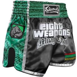 Szorty do Muay Thai 8 Weapons West Coast. Czarne szorty damskie 8 WEAPONS, z aplikacjami, z materiału, klasyczne. Za 320.00 zł.