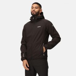 Softshell turystyczny męski Regatta Arec III z kapturem. Czarne kurtki softshell damskie Regatta, m, bez wzorów, z softshellu, z kapturem. Za 109.99 zł.