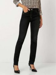 Relaxed by TONI Dżinsy "be loved" - Slim fit - w kolorze czarnym rozmiar: 20. Czarne jeansy damskie Relaxed by TONI, z podwyższonym stanem. Za 149.31 zł.