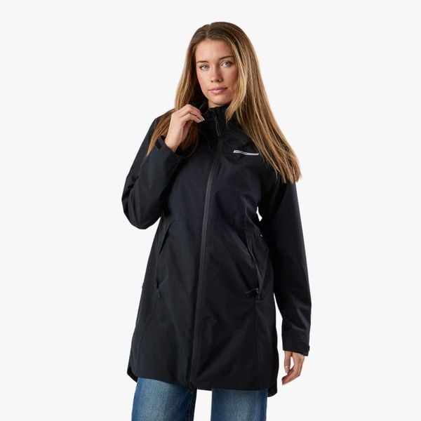 Kurtka przeciwdeszczowa kobieca Swedemount Orust Rain Coat wodoodporna. Czarne kurtki damskie SWEDEMOUNT, xl, bez kaptura. Za 296.99 zł.