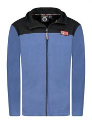 Geographical Norway Kurtka polarowa "Uniclerc" w kolorze niebieskim rozmiar: S. Niebieskie kurtki męskie Geographical Norway, s, bez wzorów, z polaru, bez kaptura. Za 78.47 zł.