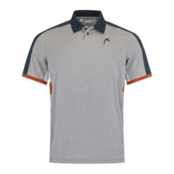 Koszulka sportowa męska Head Polo Tech. Szare koszulki polo męskie HEAD, l, z materiału, bez ramiączek, na fitness i siłownię. Za 335.60 zł.