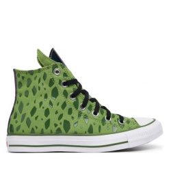 Trampki Converse. Zielone trampki i tenisówki męskie Converse, bez wzorów, bez zapięcia. Za 379.99 zł.