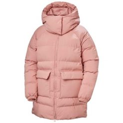 Parka damska z kapturem Helly Hansen Ellie. Czerwone parki damskie Helly Hansen, na zimę, bez wzorów, z puchu. W wyprzedaży za 1,131.50 zł.