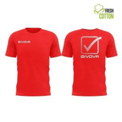 Bawełniana koszulka Givova Cubo Red. Czerwone bluzki sportowe damskie Givova, m, bez wzorów, z bawełny, bez ramiączek. Za 59.82 zł.