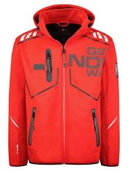 Geographical Norway Kurtka softshellowa "Robin" w kolorze czerwonym rozmiar: S. Czerwone kurtki outdoor męskie Geographical Norway, s, z aplikacjami, bez kaptura. Za 144.92 zł.