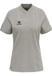 Damska koszulka polo Hummel Move Grid. Szare bluzki sportowe damskie HUMMEL, s, z bawełny, bez kołnierzyka, bez ramiączek. Za 169.95 zł.