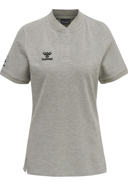 Damska koszulka polo Hummel Move Grid. Szare bluzki sportowe damskie HUMMEL, na wiosnę, s, bez wzorów, z bawełny, bez ramiączek. Za 169.95 zł.