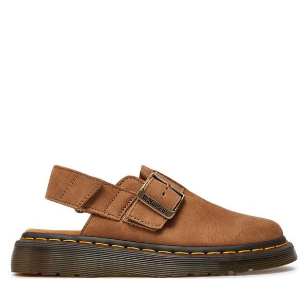 Sandały Dr. Martens. Brązowe sandały damskie Dr. Martens, bez wzorów, bez obcasa, na płaskiej podeszwie. Za 469.99 zł.