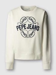Pepe Jeans Bluza "Maat" w kolorze kremowym rozmiar: XS. Brązowe bluzy bez kaptura damskie Pepe Jeans, xs, z jeansu. Za 173.99 zł.