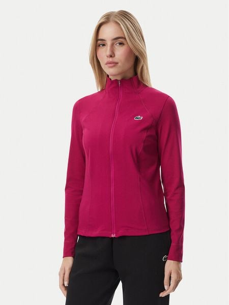Lacoste Bluza techniczna SF0145 Czerwony Slim Fit. Czerwone bluzy bez kaptura damskie Lacoste, bez wzorów, z syntetyku, bez ramiączek, bez kaptura. Za 318.99 zł.