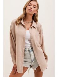 Bigdart Koszula w kolorze beżowym rozmiar: 40. Brązowe koszule damskie Bigdart, bez wzorów, bez kołnierzyka, bez ramiączek. Za 56.99 zł.