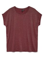 Vero Moda Koszulka w kolorze bordowym rozmiar: M. Czerwone bluzki damskie Vero Moda, m, bez wzorów, bez kołnierzyka. Za 61.46 zł.